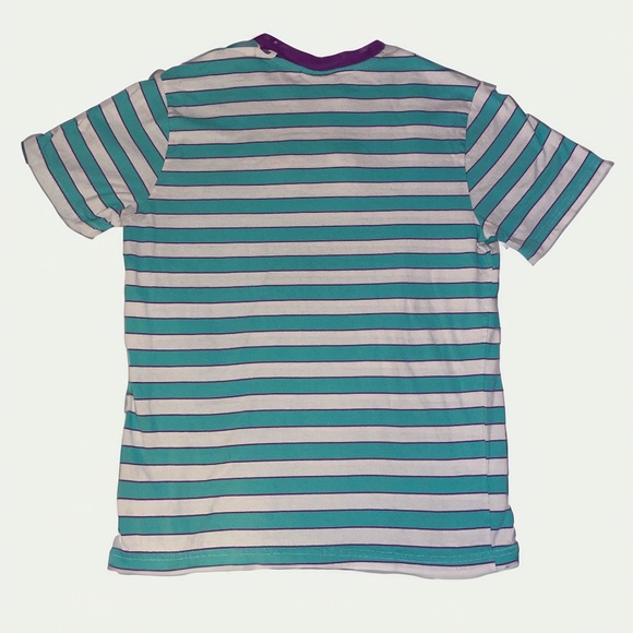 Nickelodeon | Embroidered Striped Logo‎ Short Sleeve T-Shirt Slime Logo - Picture 3 of 3